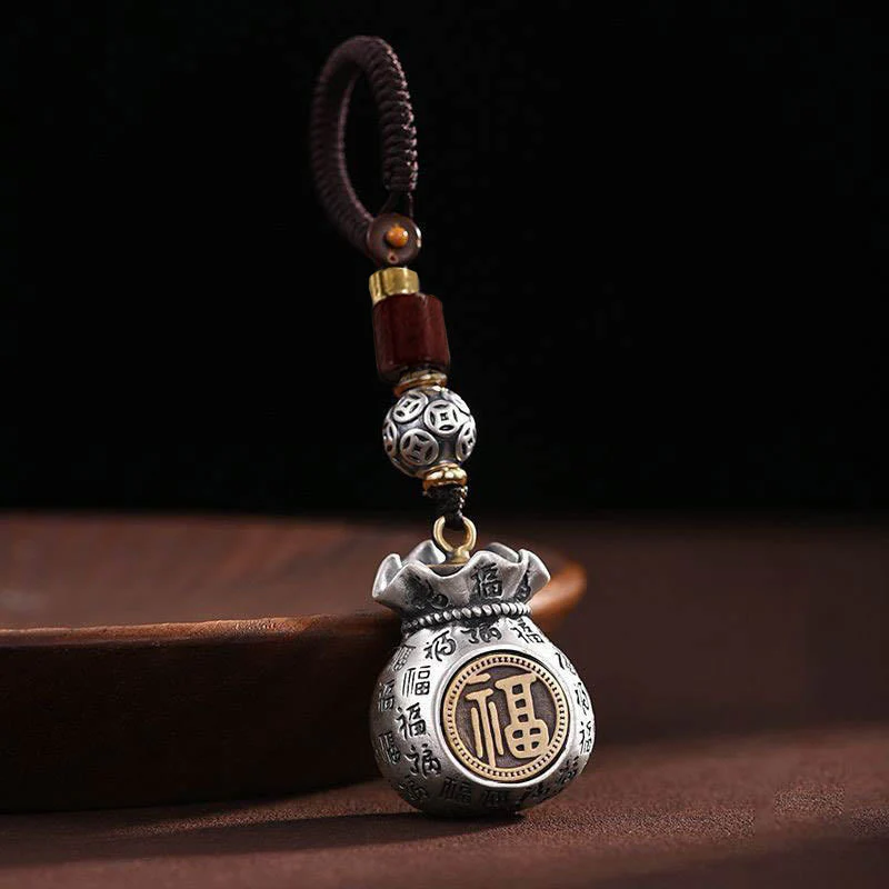 Buddha Stones Fu Charakter Worek Pieniędzy Zarabianie Pieniędzy Każdego Dnia Brelok Fortuny