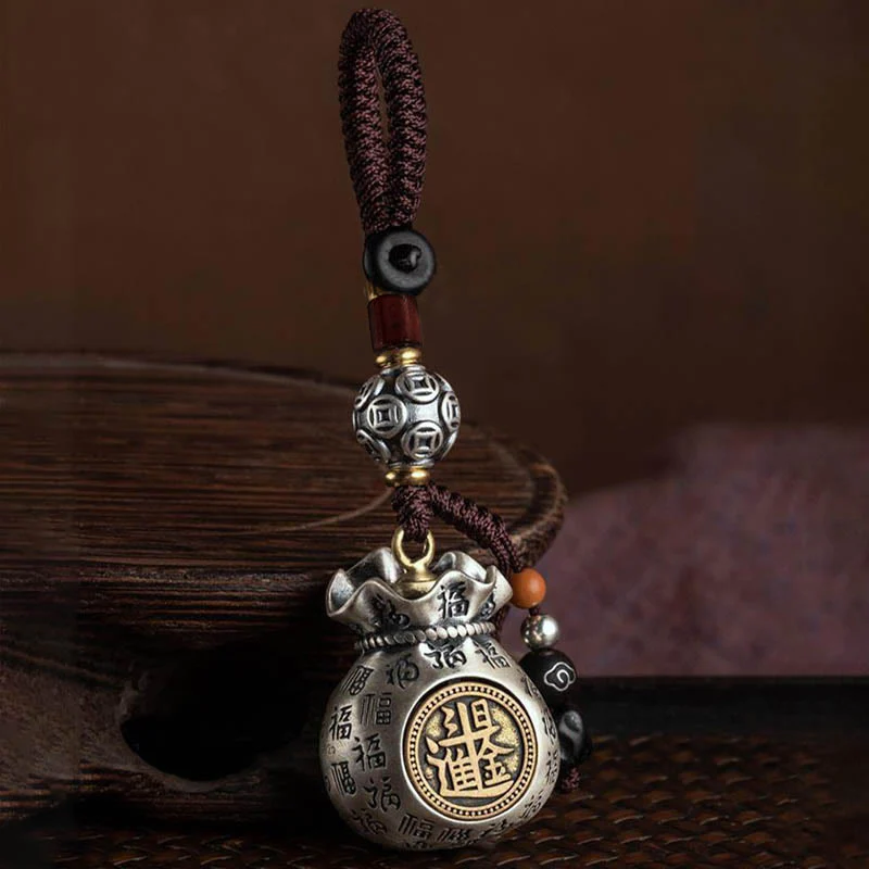 Buddha Stones Fu Charakter Worek Pieniędzy Zarabianie Pieniędzy Każdego Dnia Brelok Fortuny - Image 13