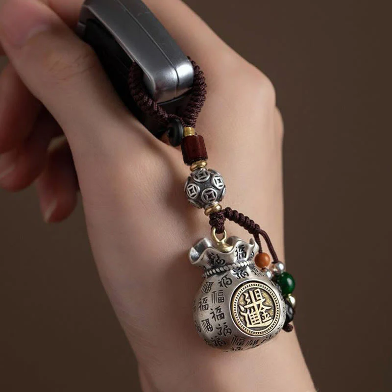 Buddha Stones Fu Charakter Worek Pieniędzy Zarabianie Pieniędzy Każdego Dnia Brelok Fortuny - Image 14