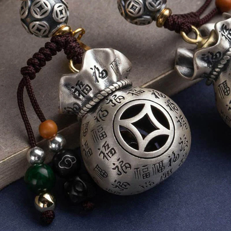 Buddha Stones Fu Charakter Worek Pieniędzy Zarabianie Pieniędzy Każdego Dnia Brelok Fortuny - Image 15