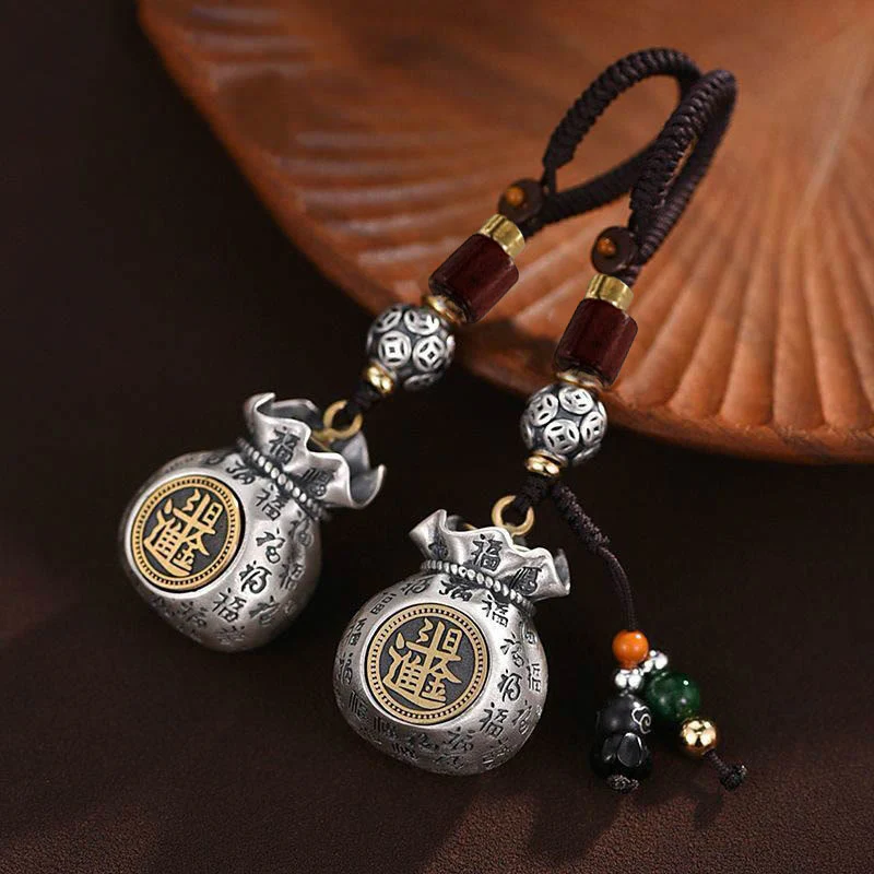 Buddha Stones Fu Charakter Worek Pieniędzy Zarabianie Pieniędzy Każdego Dnia Brelok Fortuny - Image 17
