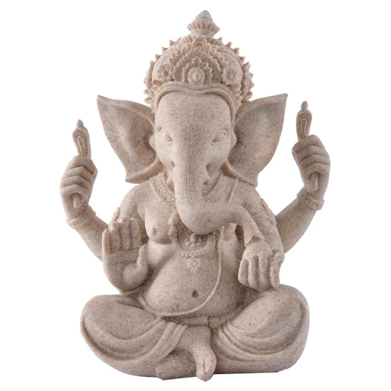 Buddha Stones Ganesh Ganpati Posąg Słonia Bogactwo Błogosławieństwo Dekoracja Domu - Image 5