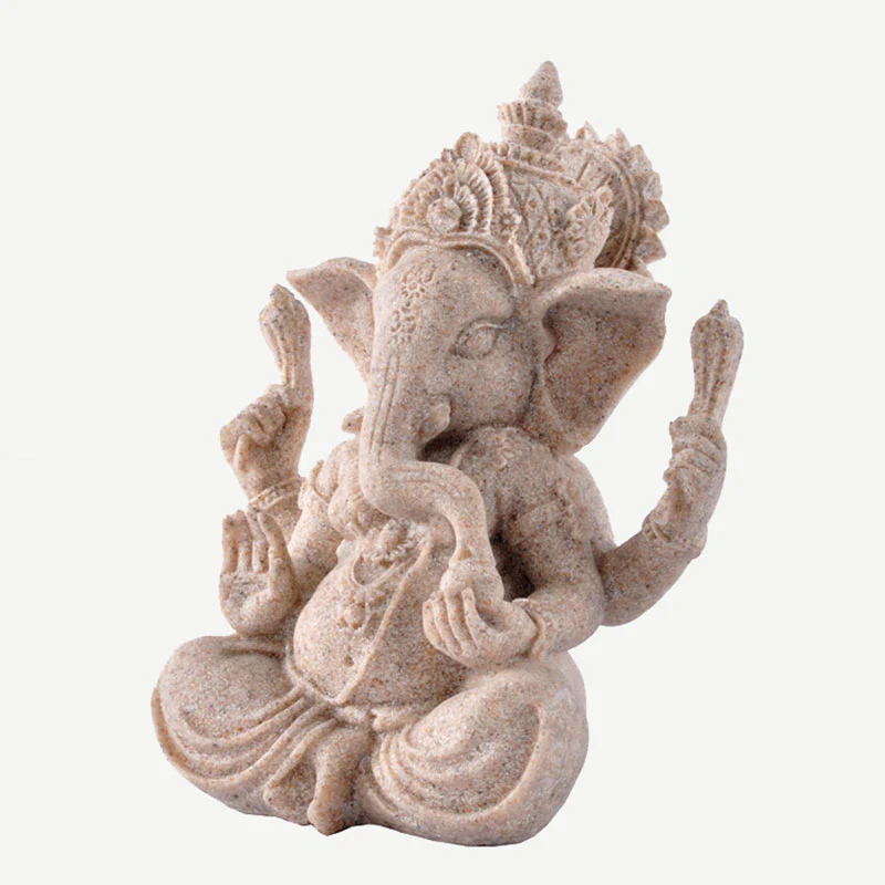 Buddha Stones Ganesh Ganpati Posąg Słonia Bogactwo Błogosławieństwo Dekoracja Domu - Image 6