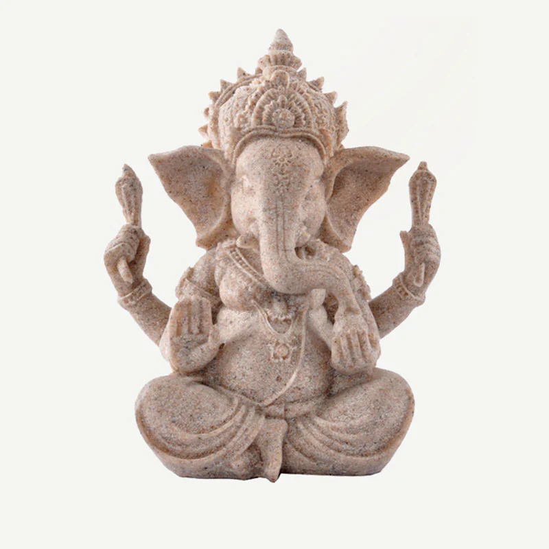 Buddha Stones Ganesh Ganpati Posąg Słonia Bogactwo Błogosławieństwo Dekoracja Domu - Image 7