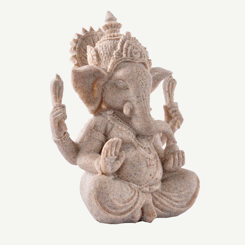 Buddha Stones Ganesh Ganpati Posąg Słonia Bogactwo Błogosławieństwo Dekoracja Domu - Image 8