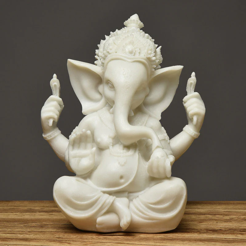 Buddha Stones Ganesh Ganpati Posąg Słonia Bogactwo Błogosławieństwo Dekoracja Domu - Image 9