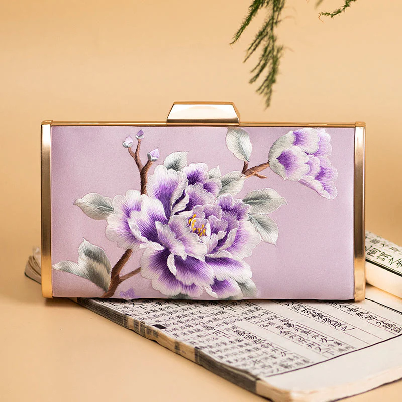 Buddha Stones Goździk Piwonia Begonia Su Haft Ślub Zakupy Torebka Torebka Torebka Crossbody - Image 19