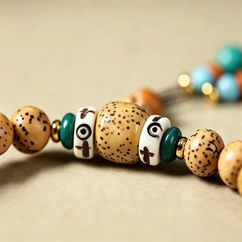 Buddha Stones Gwiazda Księżyc Bodhi Nasiona Lotosu Pod Ręcznie Robiona Mądrość Okrągła Mala 108 Koralików - Image 16