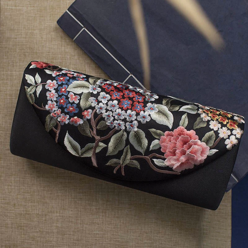 Buddha Stones Hortensja Su Haft Ślub Zakupy Portfel Torebka Torebka Crossbody - Image 20