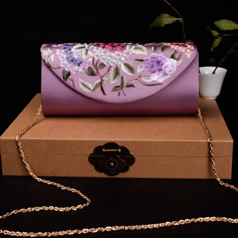 Buddha Stones Hortensja Su Haft Ślub Zakupy Portfel Torebka Torebka Crossbody - Image 3