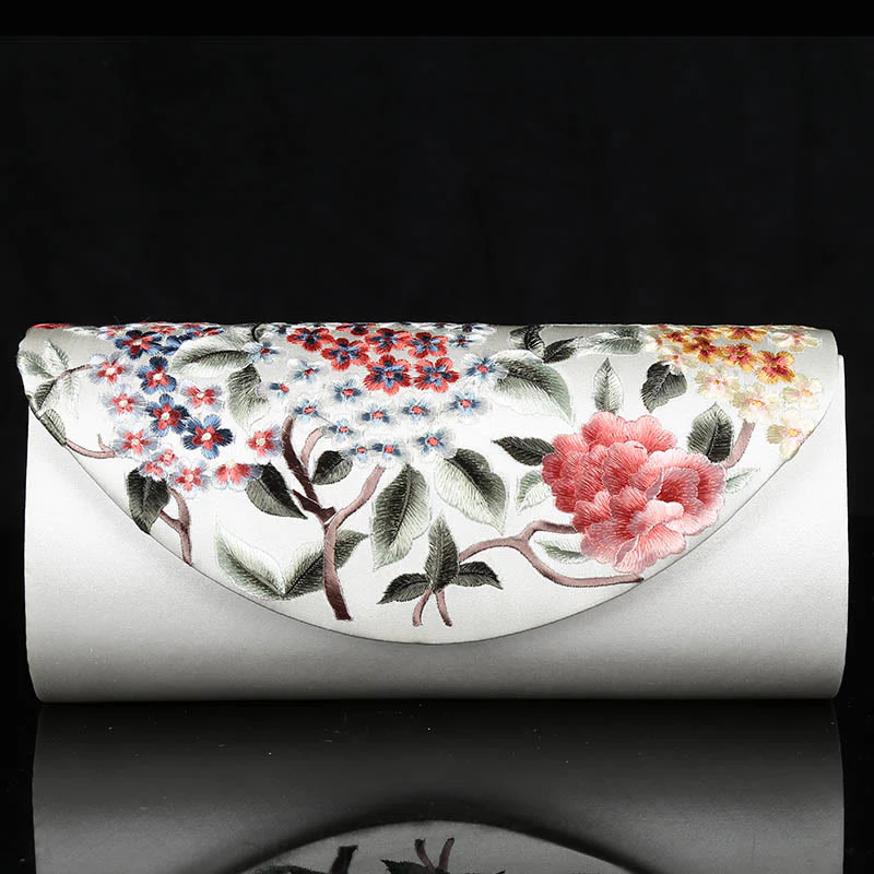 Buddha Stones Hortensja Su Haft Ślub Zakupy Portfel Torebka Torebka Crossbody - Image 9
