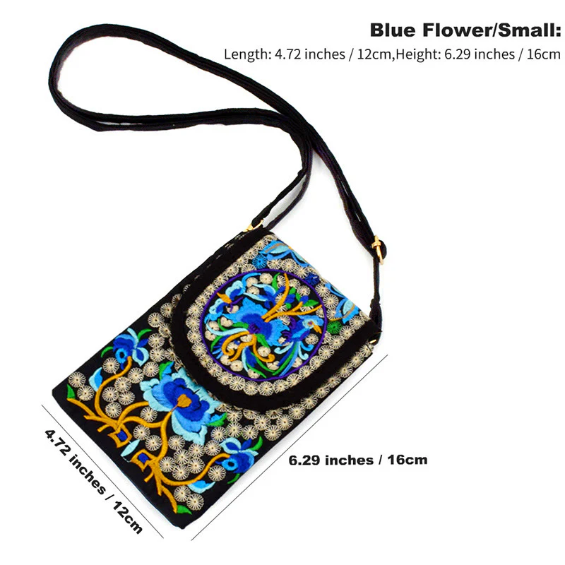 Buddha Stones Inula Kwiat Róża Haft Płócienny Plecak Torba Crossbody - Image 9