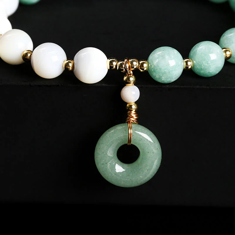 Buddha Stones Jade Trochus Podkowa Ślimak Zapięcie Pokoju Charm Bransoletka Obfitość - Image 10