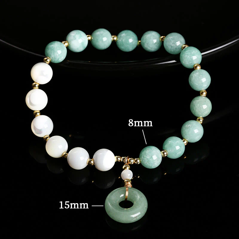 Buddha Stones Jade Trochus Podkowa Ślimak Zapięcie Pokoju Charm Bransoletka Obfitość - Image 9