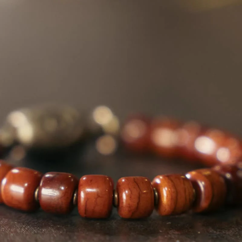 Buddha Stones Jak Kość Dzi Kształt Miedziany Stożek Wisiorek Siła Bransoletka - Image 8