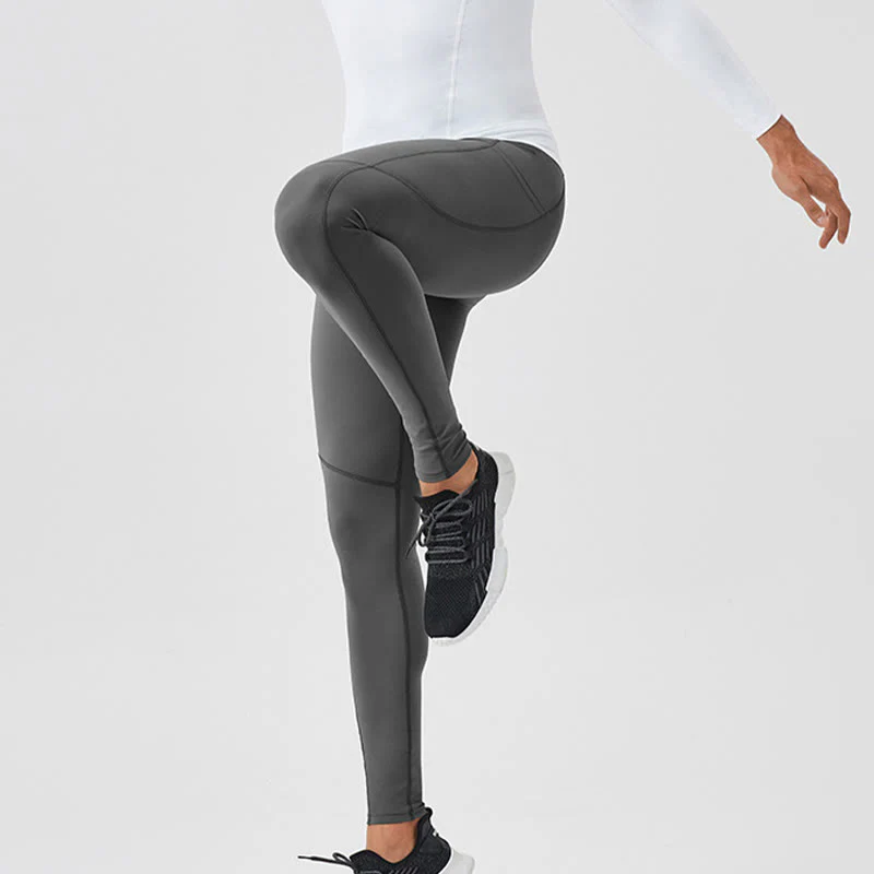 Buddha Stones Jednokolorowe Wysokie Spodnie Elastyczne Oddychające Sportowe Męskie Legginsy Z Tylną Kieszenią Na Zamek Błyskawiczny - Image 24