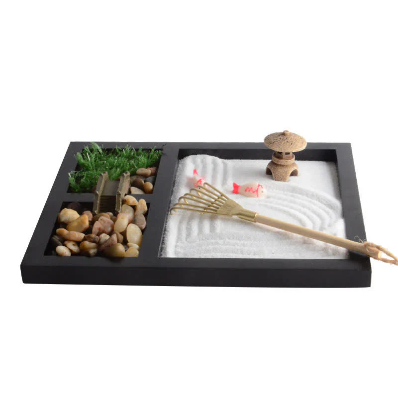 Buddha Stones Koi Mały Most Spokój Medytacja Ogród Zen Dekoracja - Image 10
