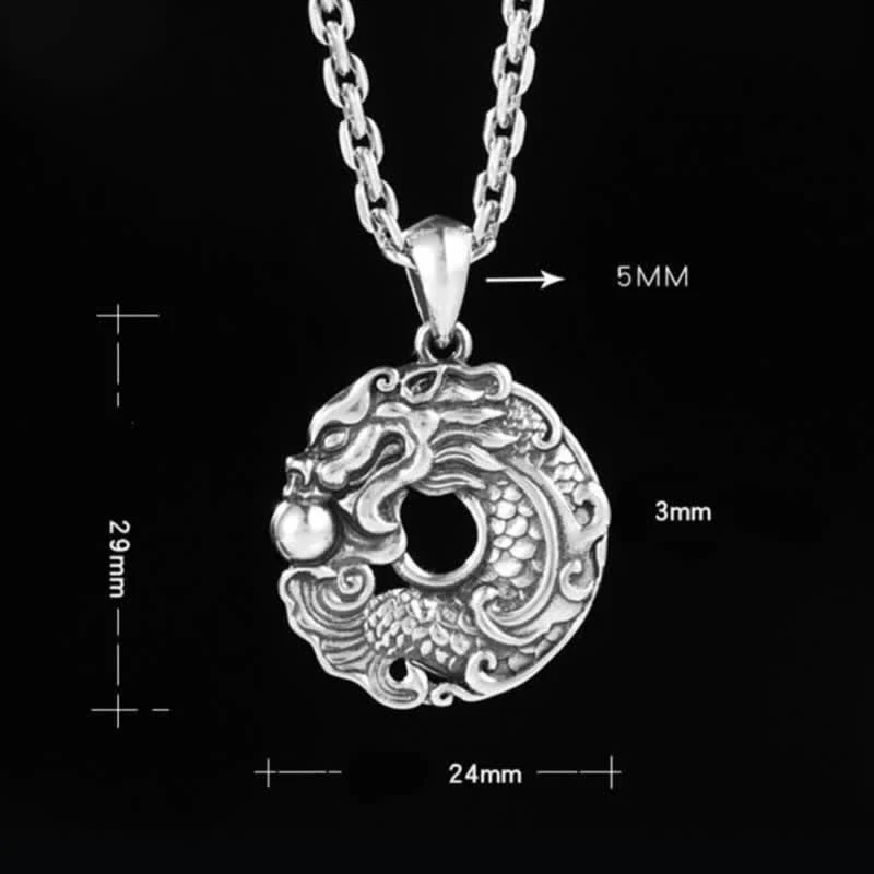 Buddha Stones Koi Ryba Smok Pokój Klamra Bogactwo Naszyjnik Wisiorek - Image 14