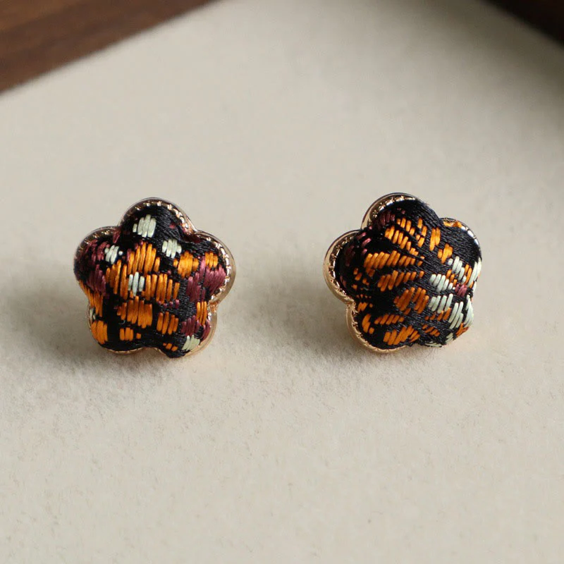 Buddha Stones Kolczyki Song Brocade Flower Balance - Image 3