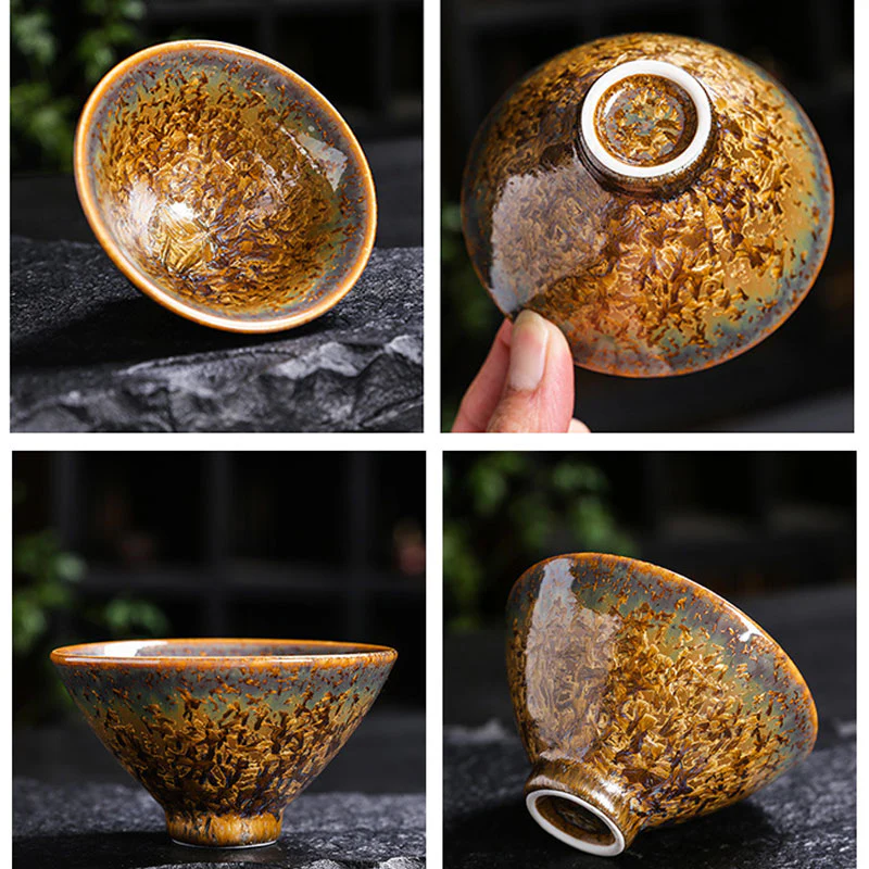 Buddha Stones Kolorowy Brązowy Ceramiczny Filiżanka Kung Fu Filiżanka Miska - Image 12