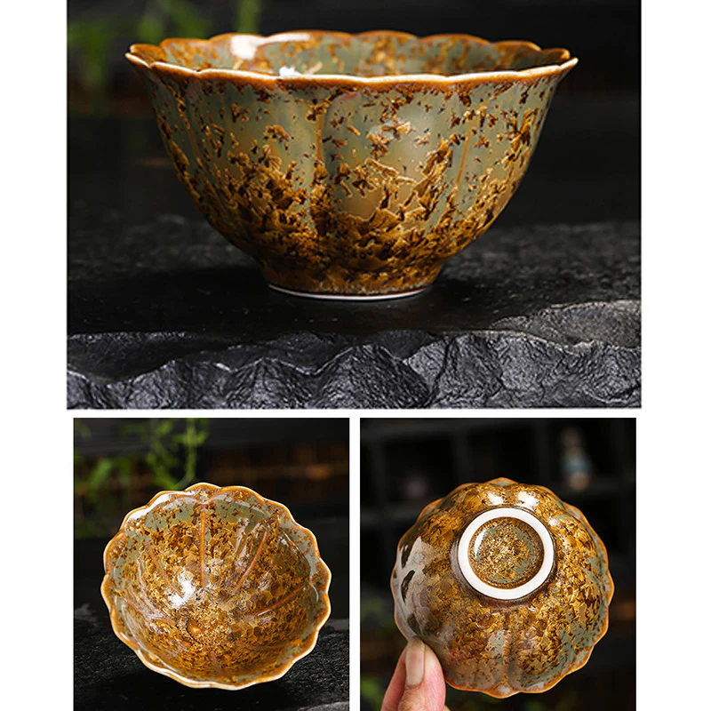 Buddha Stones Kolorowy Brązowy Ceramiczny Filiżanka Kung Fu Filiżanka Miska - Image 15