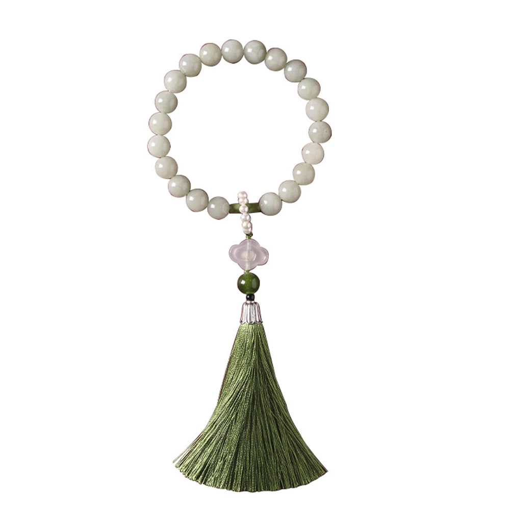Buddha Stones Koraliki Jadeitowe Perły Frędzle Dobrobytu Mala Nadgarstek - Image 15