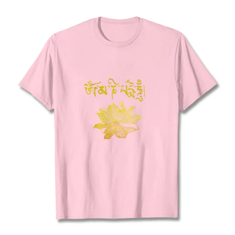 Buddha Stones Koszulka z sanskryckim motywem Golden Lotus - Image 12