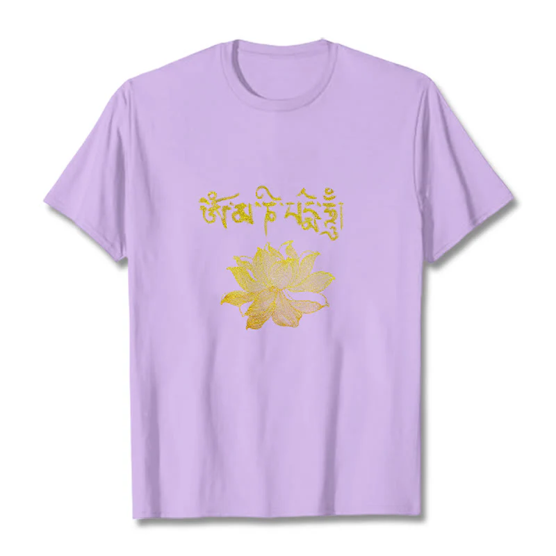 Buddha Stones Koszulka z sanskryckim motywem Golden Lotus - Image 16