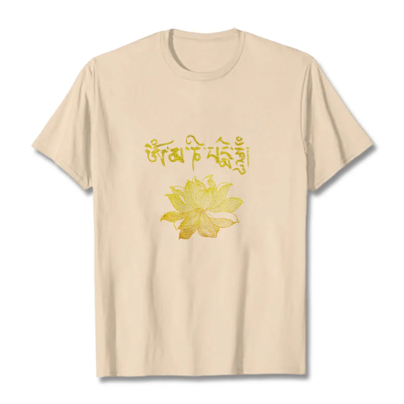 Buddha Stones Koszulka z sanskryckim motywem Golden Lotus - Image 18