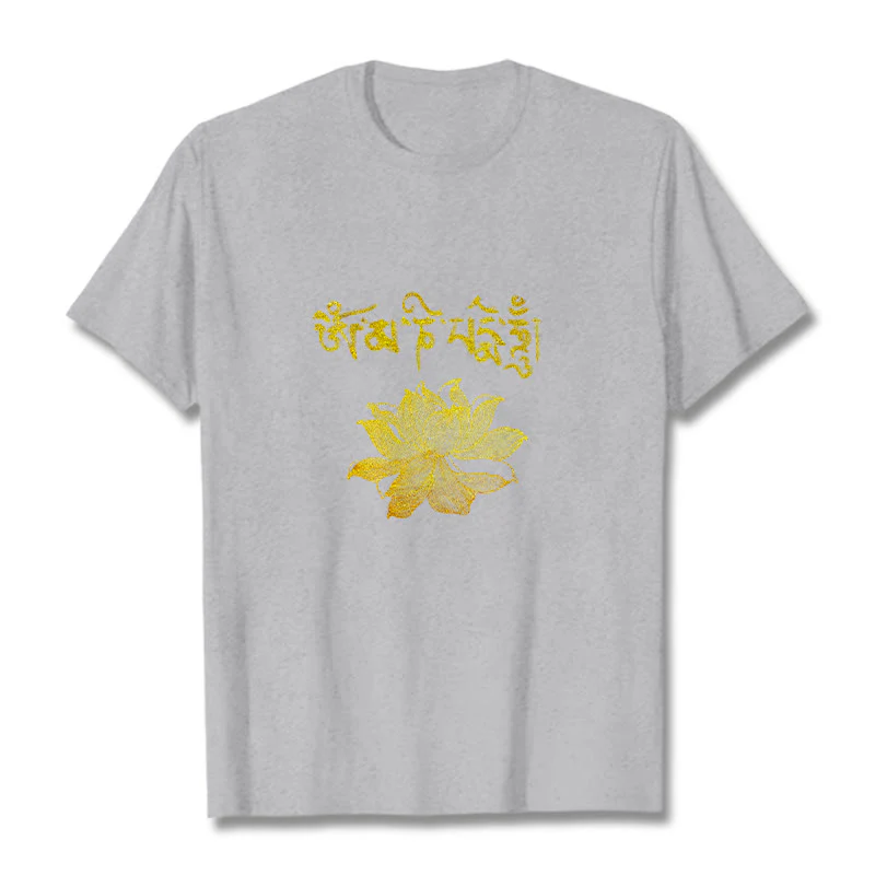 Buddha Stones Koszulka z sanskryckim motywem Golden Lotus - Image 20