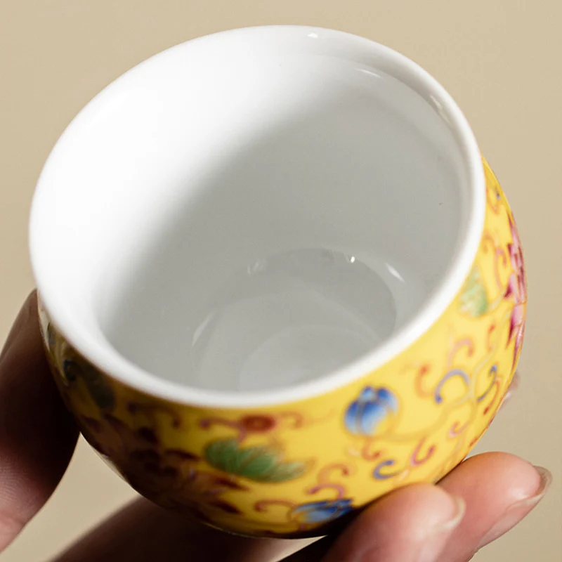 Buddha Stones Kwiat Lotosu Wzór Pod Ceramiczny Filiżanka Kung Fu Filiżanka Do Herbaty 80ml - Image 6