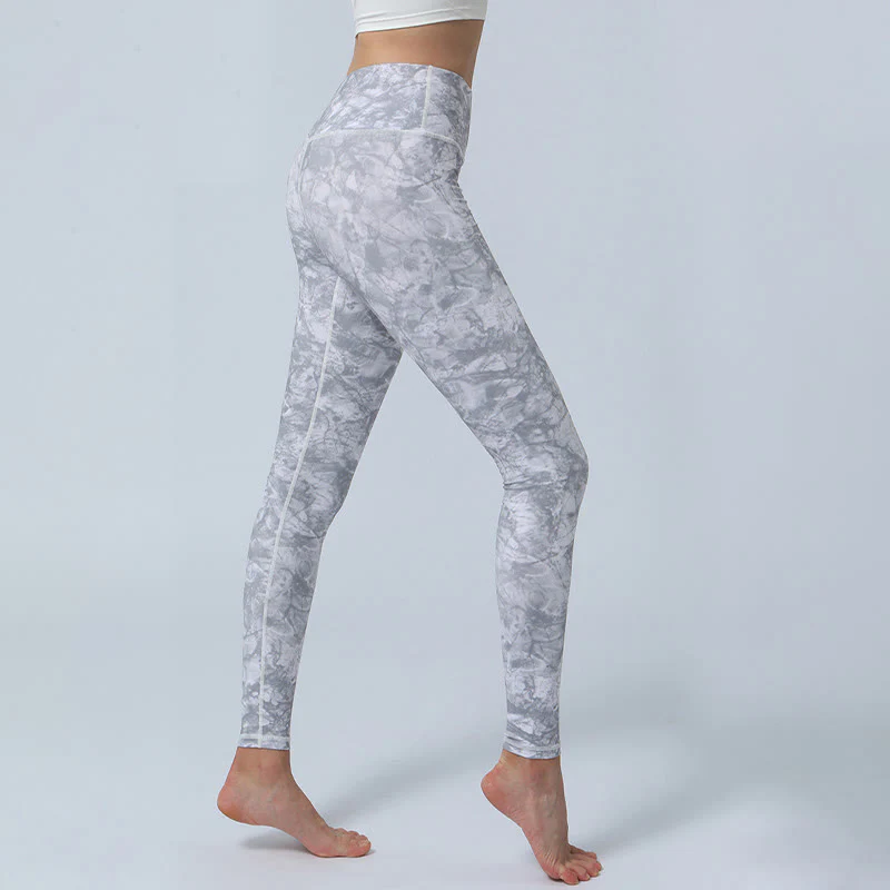 Buddha Stones Kwiaty Liście Nadruk Sport Fitness Joga Legginsy Wysoki Stan Damskie Spodnie do Jogi - Image 17