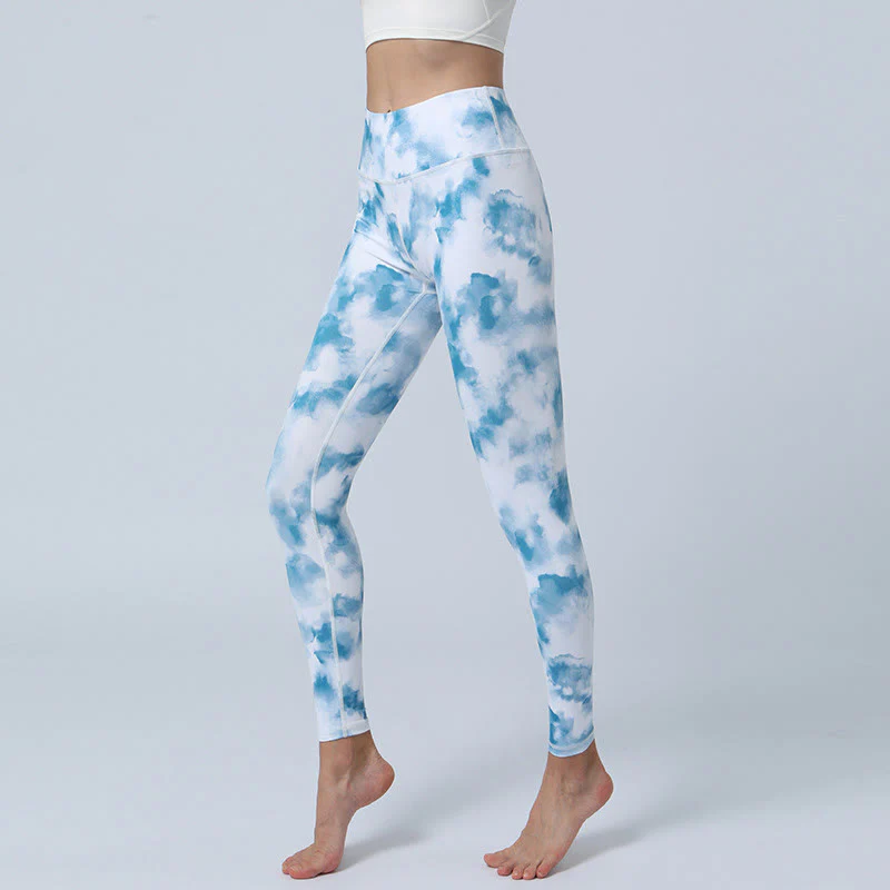 Buddha Stones Kwiaty Liście Nadruk Sport Fitness Joga Legginsy Wysoki Stan Damskie Spodnie do Jogi - Image 21