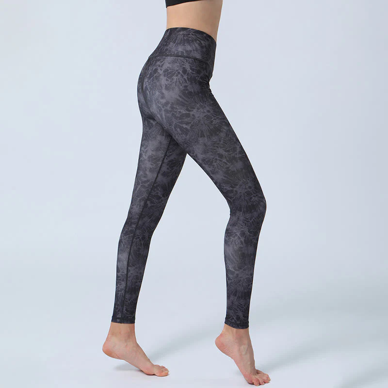 Buddha Stones Kwiaty Liście Nadruk Sport Fitness Joga Legginsy Wysoki Stan Damskie Spodnie do Jogi - Image 7