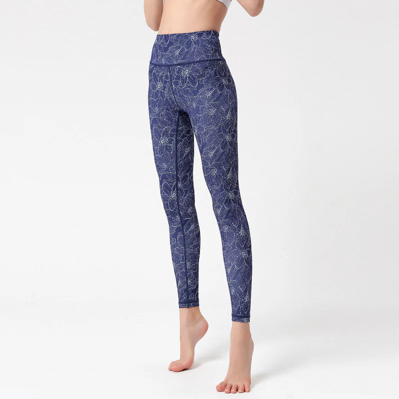 Buddha Stones Kwiaty Liście Ptaki Nadruk Spodnie Sportowe Fitness Joga Legginsy Damskie Spodnie do Jogi - Image 16