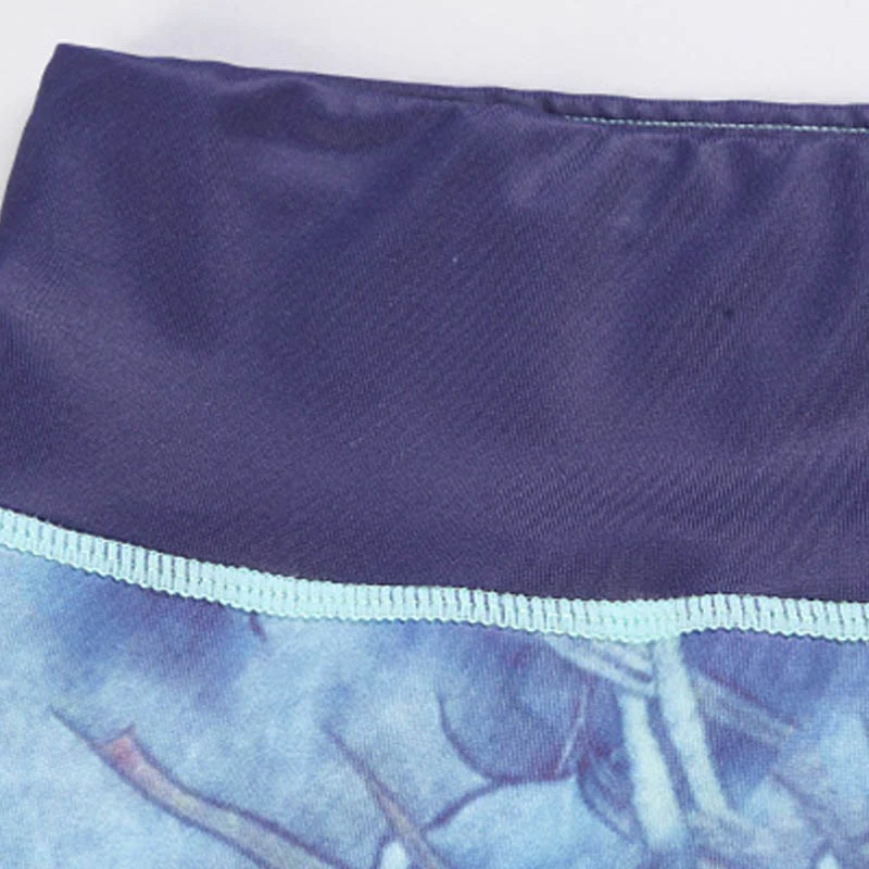 Spodnie do jogi, legginsy sportowe, damskie, z nadrukiem kwiatów lotosu i Buddha Stones - Image 15