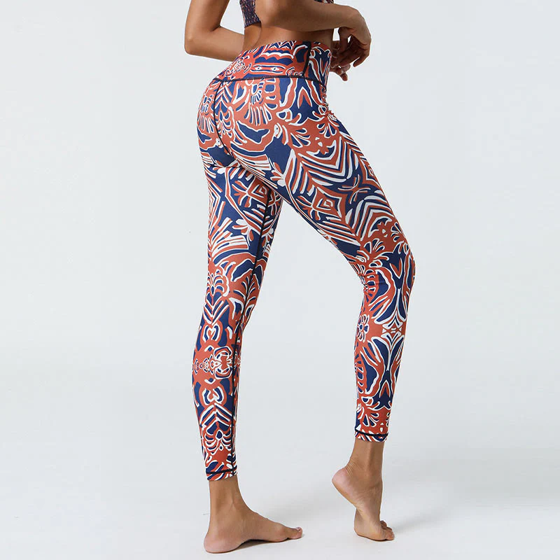 Buddha Stones, kwiaty, pióra, słońce, księżyc, nadruk, spodnie sportowe, fitness, joga, legginsy z wysokim stanem, damskie - Image 30