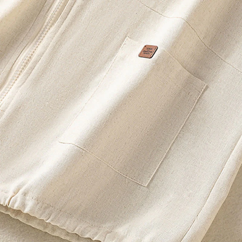 Buddha Stones Letnie, swobodne, damskie koszule bez rękawów z kapturem i kieszeniami, ze ściągaczem i solidnym zamkiem błyskawicznym - Image 7