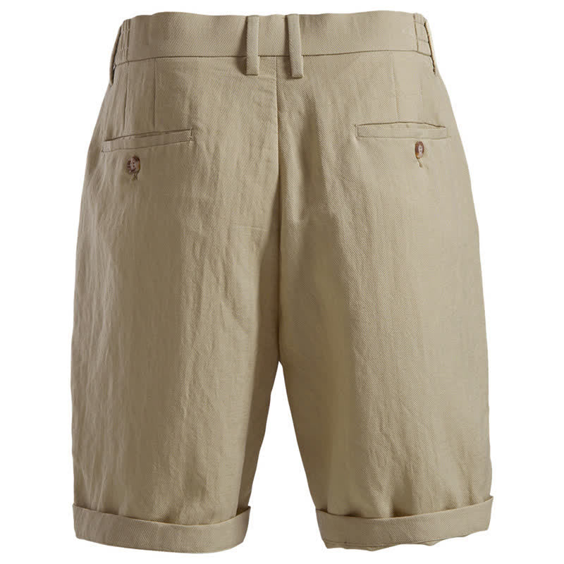 Męskie szorty bermudy z kieszeniami Buddha Stones Summer Casual Classic z zamkiem błyskawicznym i guzikami - Image 2