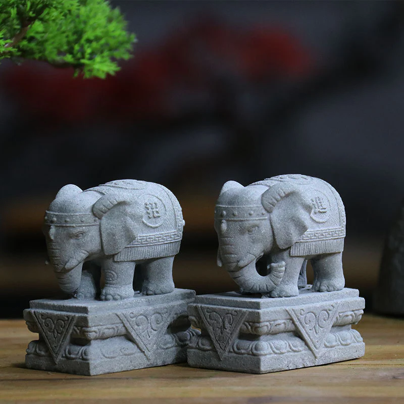 Buddha Stones Lew Fu Foo Psy Słoń Odpędzają Zło Błogosławieństwo Dekoracja Domu - Image 13