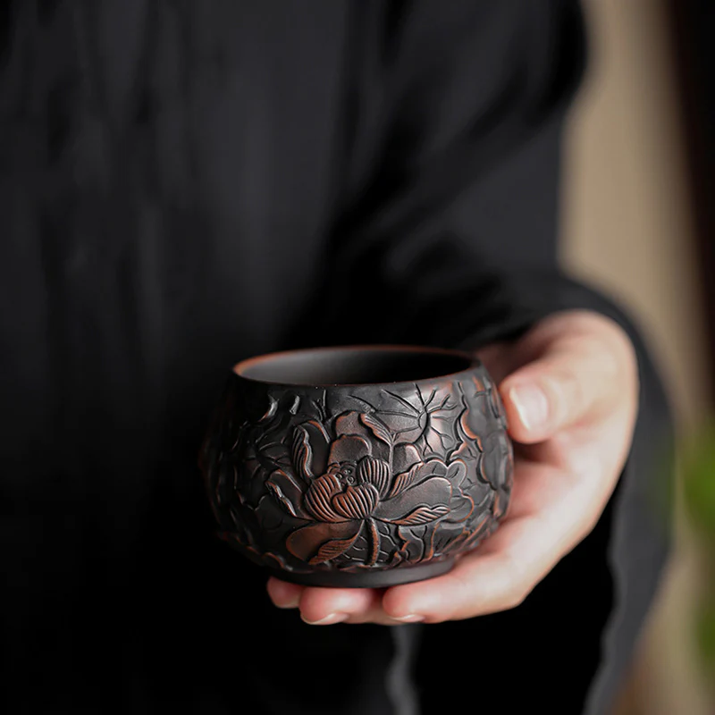 Buddha Stones Liść Lotosu Kwiat Krajobraz Smok Bambus Ceramiczny Filiżanka Kung Fu Filiżanka Miska - Image 2