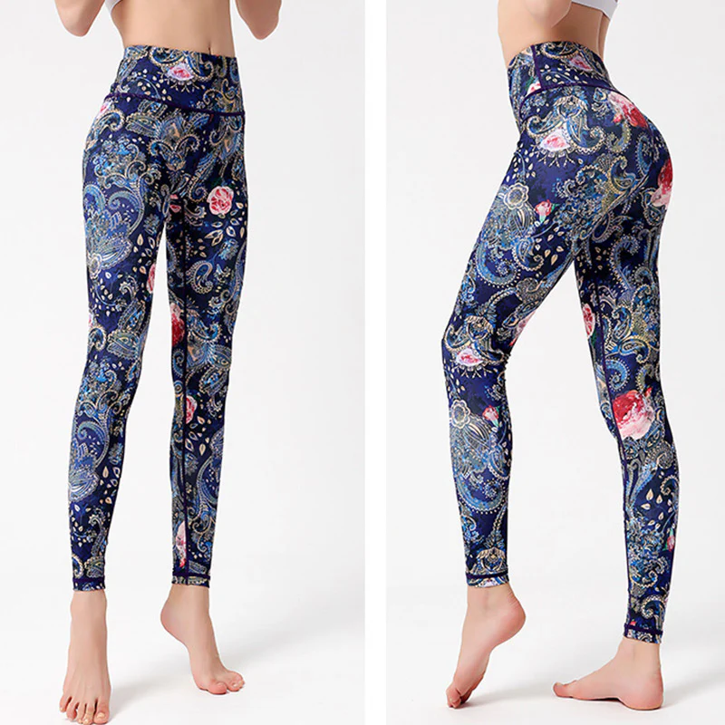 Buddha Stones Liście Ptaki Nadruk Spodnie Sport Fitness Joga Taniec Legginsy Damskie Spodnie do Jogi - Image 11