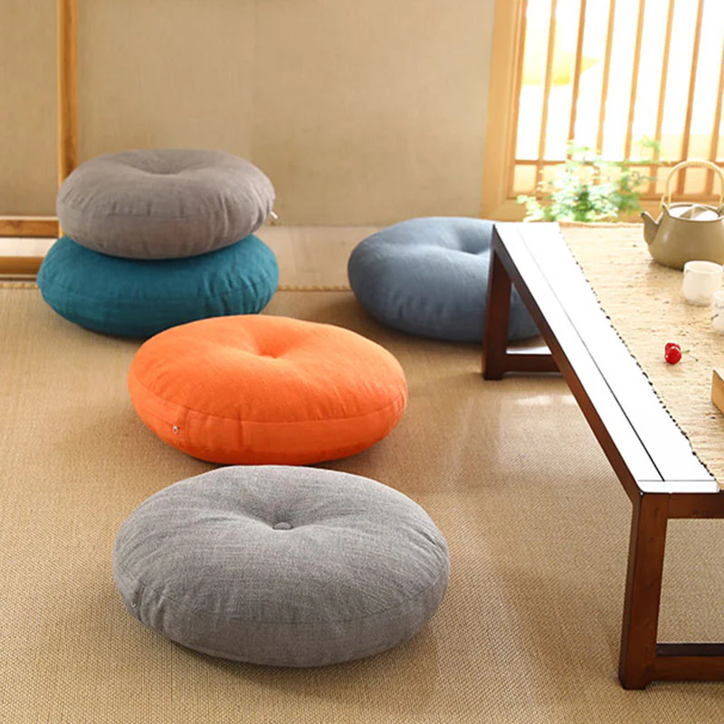 Buddha Stones Lotos Prosty Wzór Lniana Poduszka Medytacyjna Siedzenie Dekoracja Domu Salon - Image 4