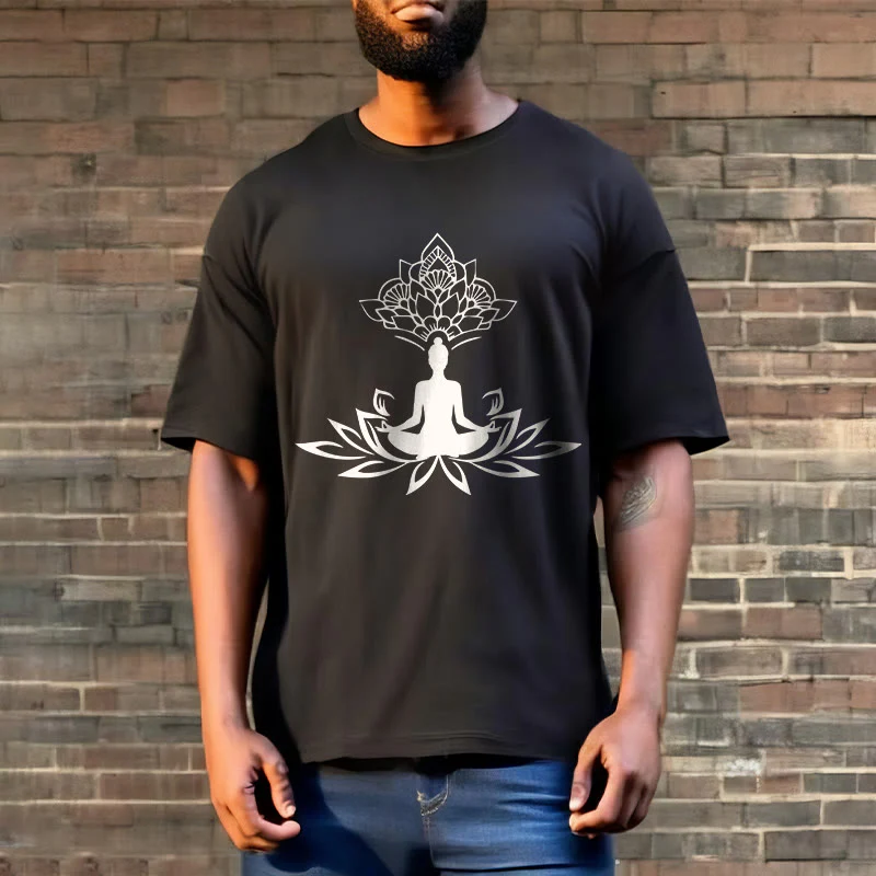 Buddha Stones Lotosu Medytacja Budda Koszulka T-shirt - Image 7