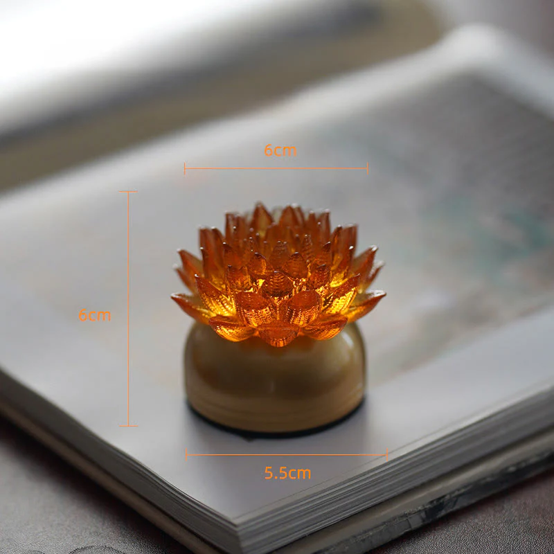 Buddha Stones Lotus Liuli Szkło Miedź Mosiądz Nowy Początek Dekoracja Domu - Image 15