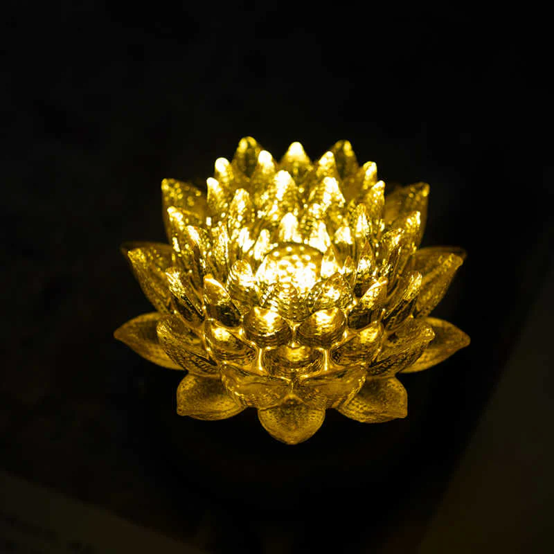 Buddha Stones Lotus Liuli Szkło Miedź Mosiądz Nowy Początek Dekoracja Domu - Image 4