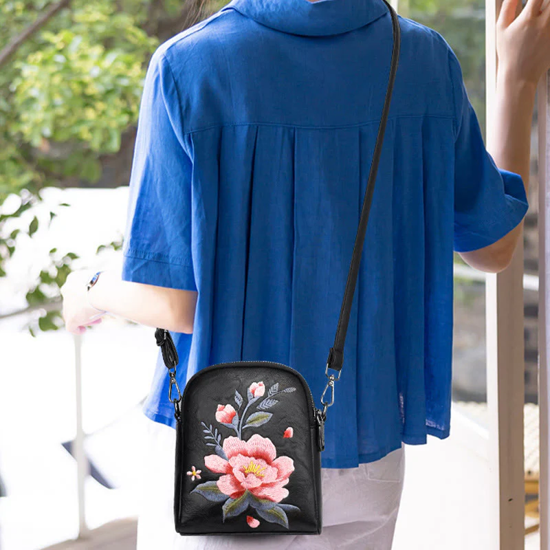 Buddha Stones Lotus Su Haft Podróż Zakupy Torebka Torba na Ramię Torba Crossbody - Image 3