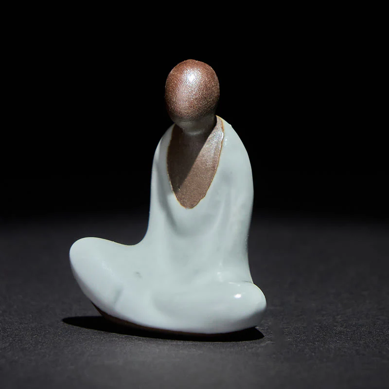 Buddha Stones , mała, bezpostaciowa, medytująca ceramiczna figurka Buddy, dekoracja domu Zen, 4*2,5*5 cm