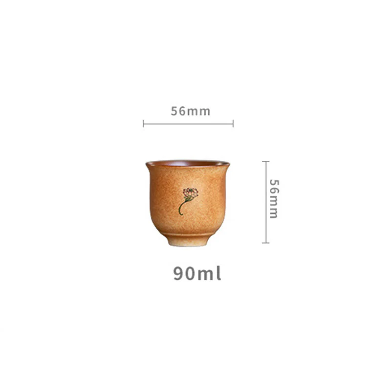 Buddha Stones Małe Freski Dunhuang Lotos Ceramiczny Filiżanka Do Herbaty Kung Fu 90 ml - Image 10