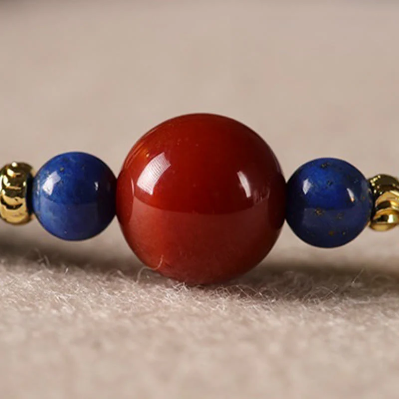 Bransoletka z Buddha Stones, małych lazurytów, lapis lazuli i agatu, ultracienkich koralików - Image 13